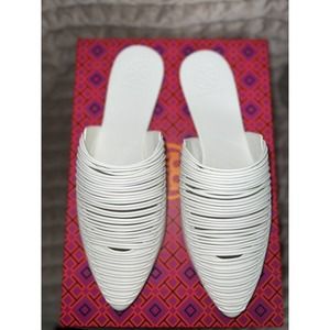 Tory Burch Sienna Flat Slides white 7.5